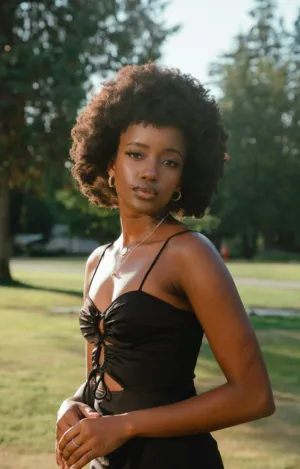 Black Woman In Park
