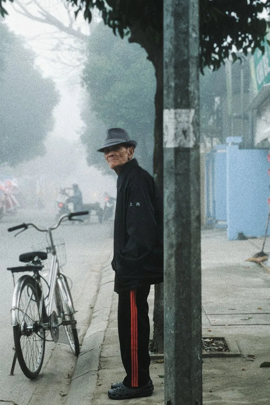 Senior Man With Bicycle