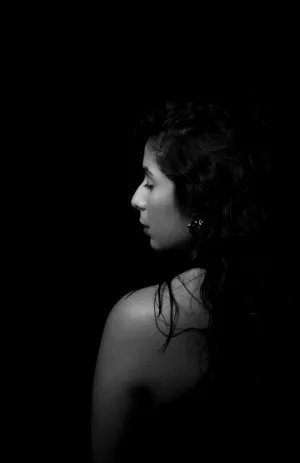 Black And White Profile Portrait