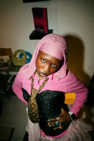 Pink And Black Fashion Portrait