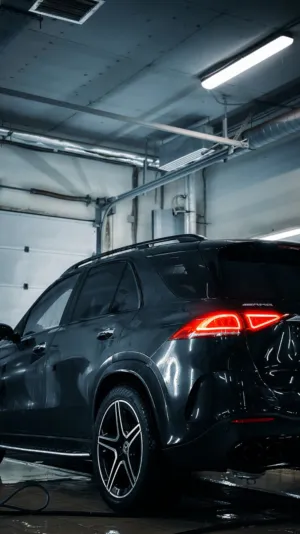 Modern Suv In A Car Wash