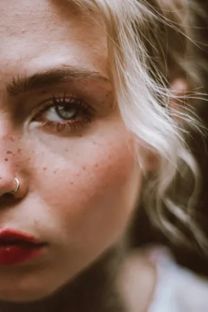 Blond Woman With Green Eyes