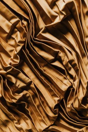 Gold Pleated Fabric