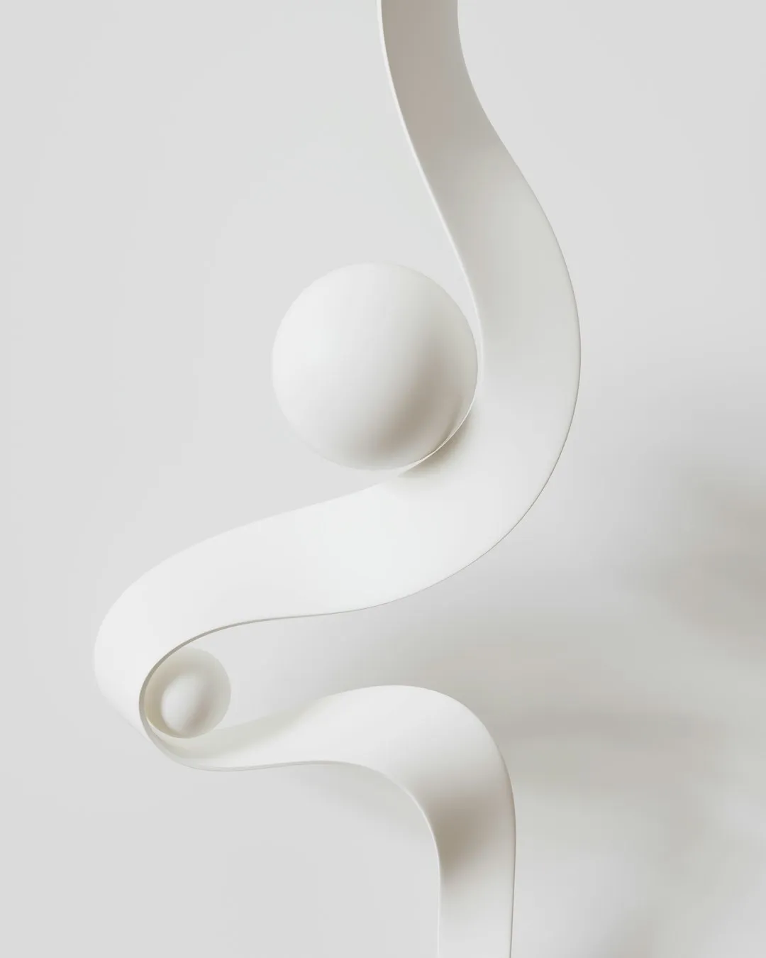 White Abstract Sculpture