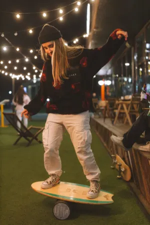 Skateboarding At Night