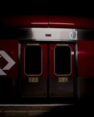Red Train Door