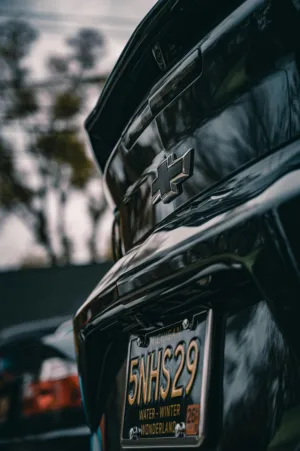 Black Chevrolet With Michigan License Plate