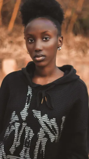 Black Hoodie With Graphic Design