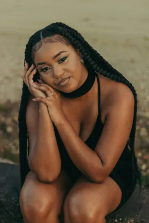 Black Braided Hair Model