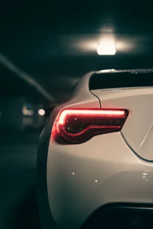 White Car Tail Light