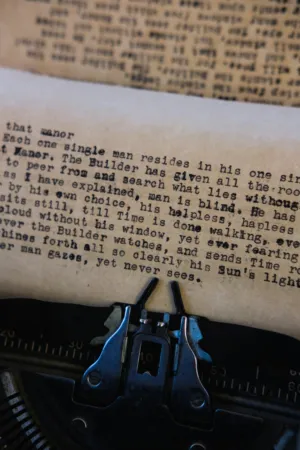 Vintage Typewriter And Paper