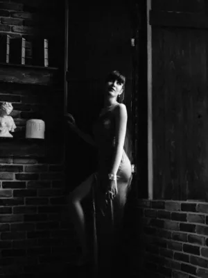 Elegant Figure In Dark Room
