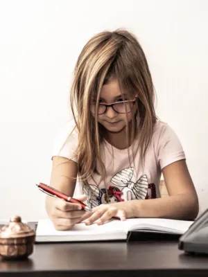 Little Girl Writing