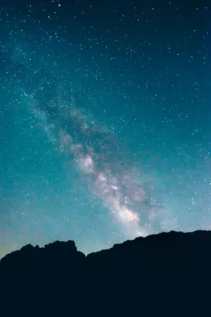 Milky Way Over Mountains