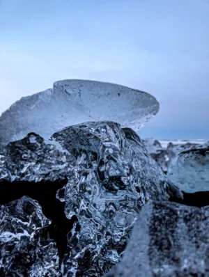 Icebergs On A Beach