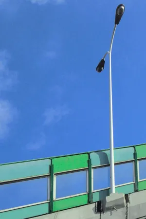 Street Light And Building