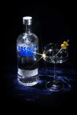 Absolut Vodka And Martini Glass