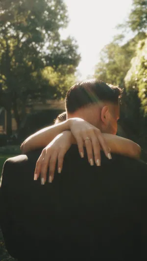 Romantic Embrace In Nature