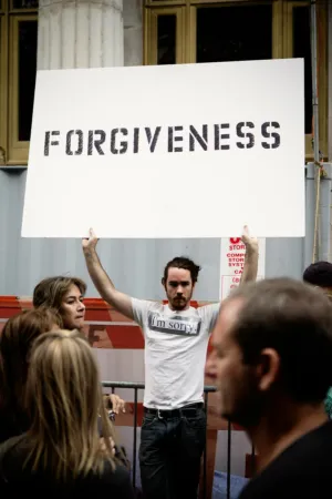 Protest Sign For Forgiveness
