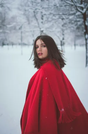 Red Cape In Winter