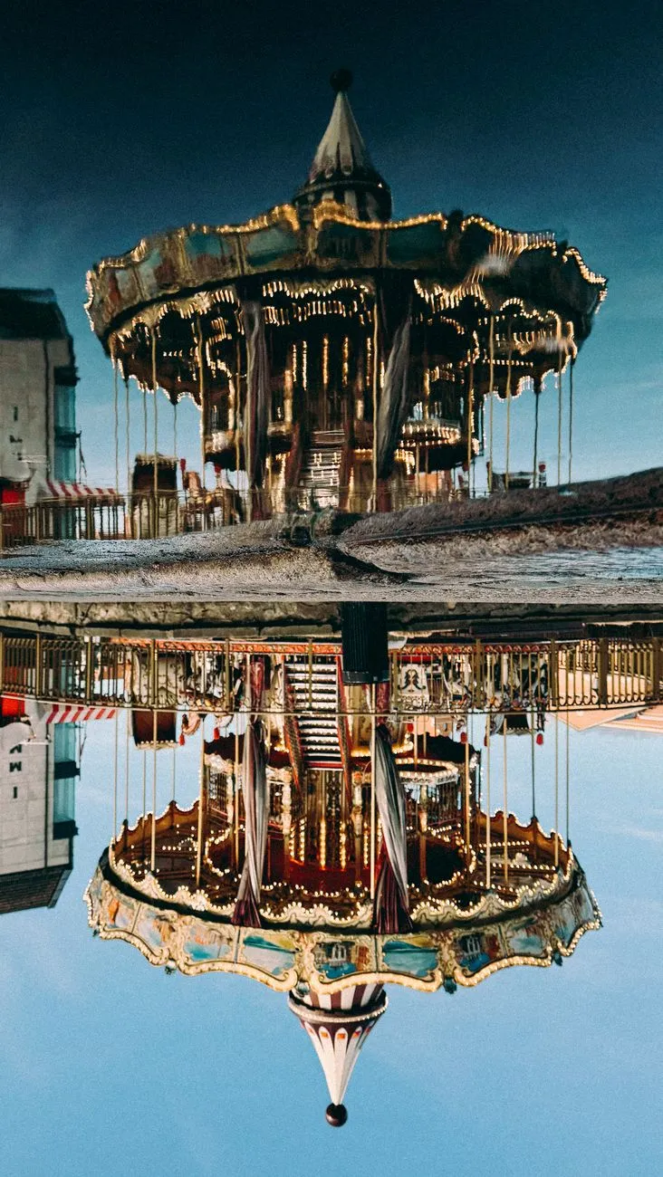 Reflection Of A Carousel