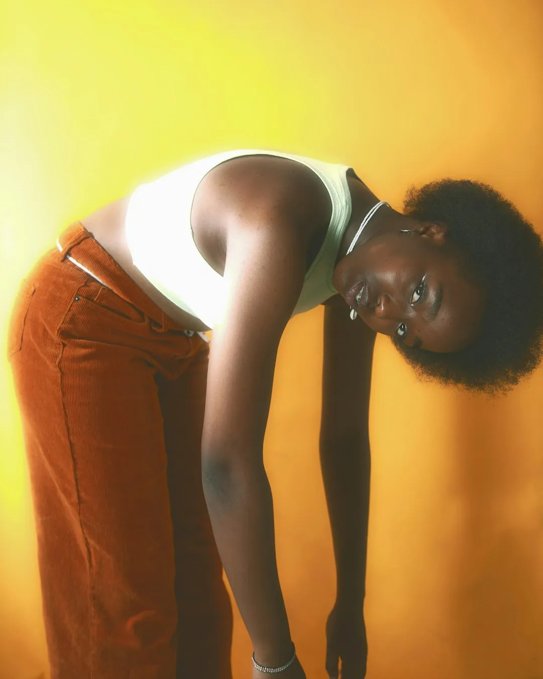 Yellow Background Portrait