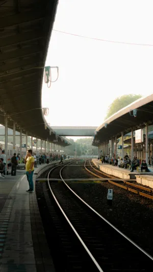 Train Station At Sunset