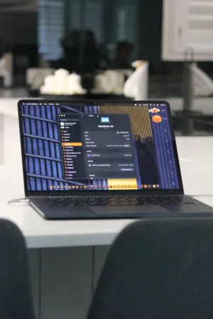 Macbook Air On A Modern Desk