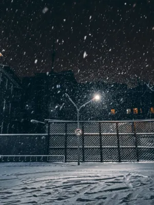 Snowy Night In The City