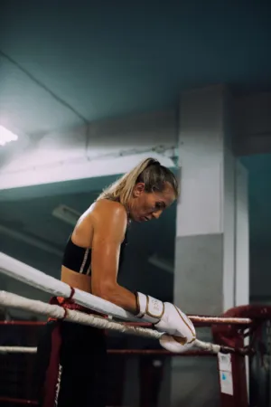 Female Boxer In Gym