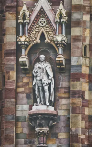 Statue On A Building