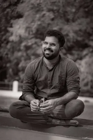 Sitting Man In Nature