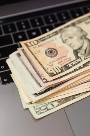 Money On Laptop