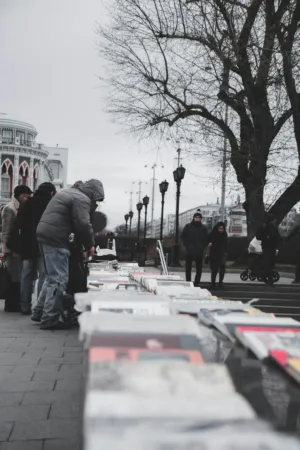 Book Market In Winter