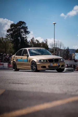 Gold Bmw On Track