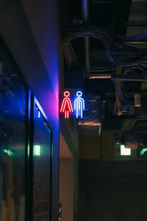 Neon Bathroom Sign