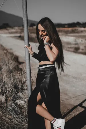 Black Outfit In Nature