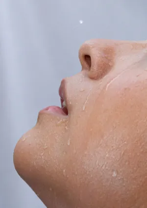 Water Droplets On Face