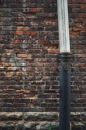 Brick Wall With Pipe