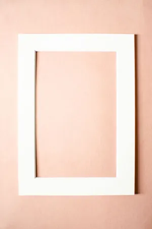 Blank White Frame On Pink Background