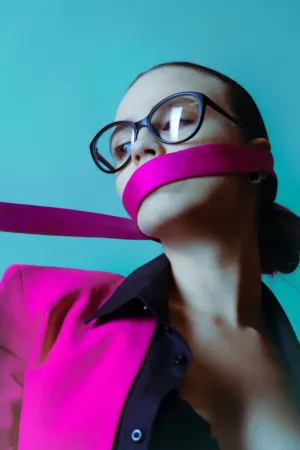 Pink Ribbon Portrait