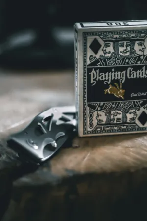 Playing Cards And Knife