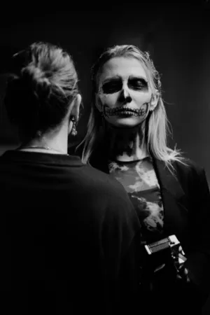 Skull Makeup Reflection