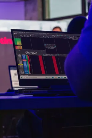 Computer Screen With Financial Data