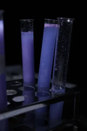 Purple Chemicals In Test Tubes