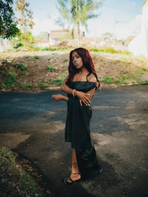 Black Dress In Nature