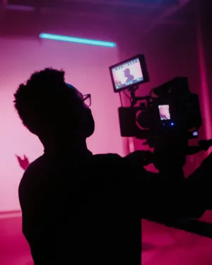 Silhouette Of A Filmmaker