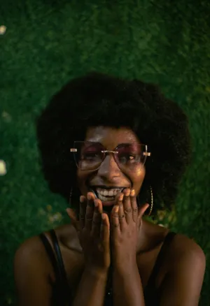 Happy Afro Woman
