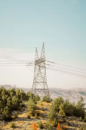 Electric Tower In Nature