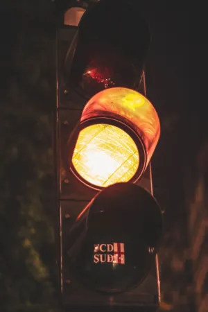 Traffic Light At Night